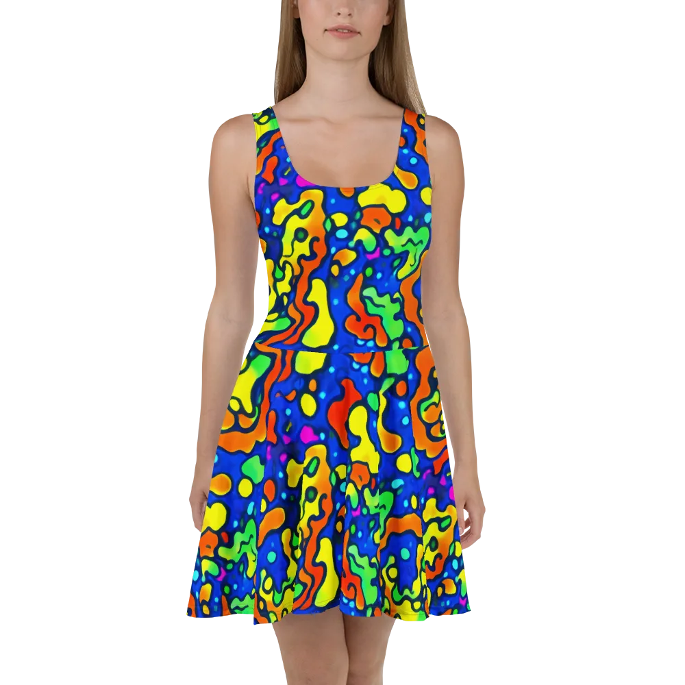 Bright Matter on Skater Dress — Front