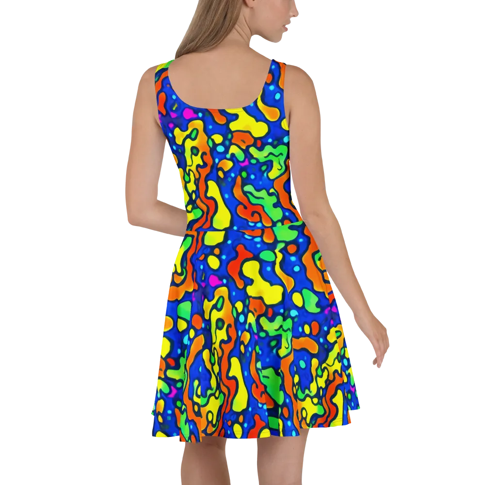 Bright Matter on Skater Dress — Back