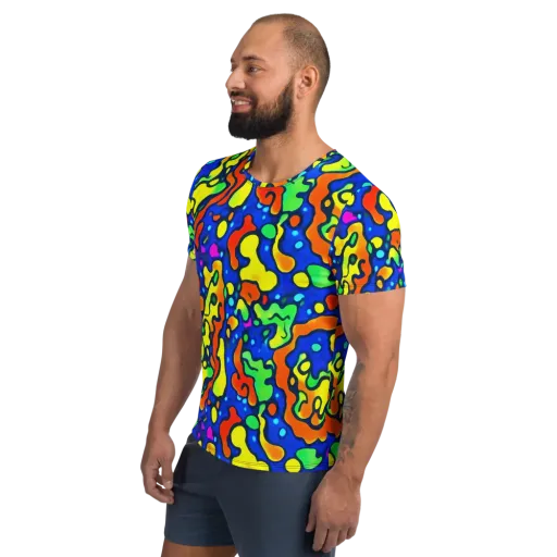 Bright Matter on a Men's Athletic T-Shirt