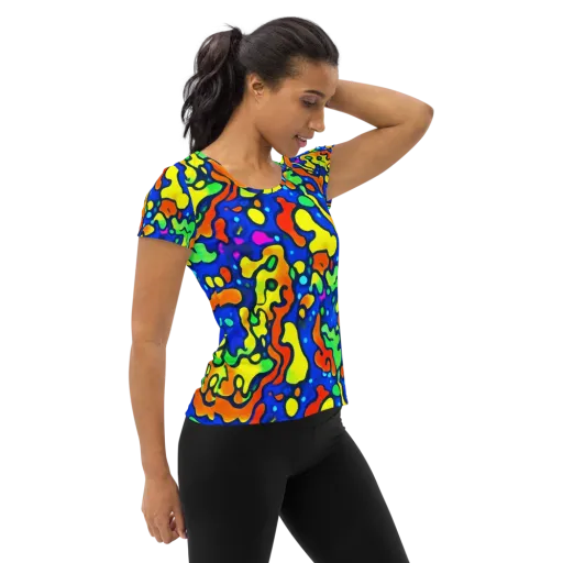 Bright Matter on a Women's Athletic T-Shirt