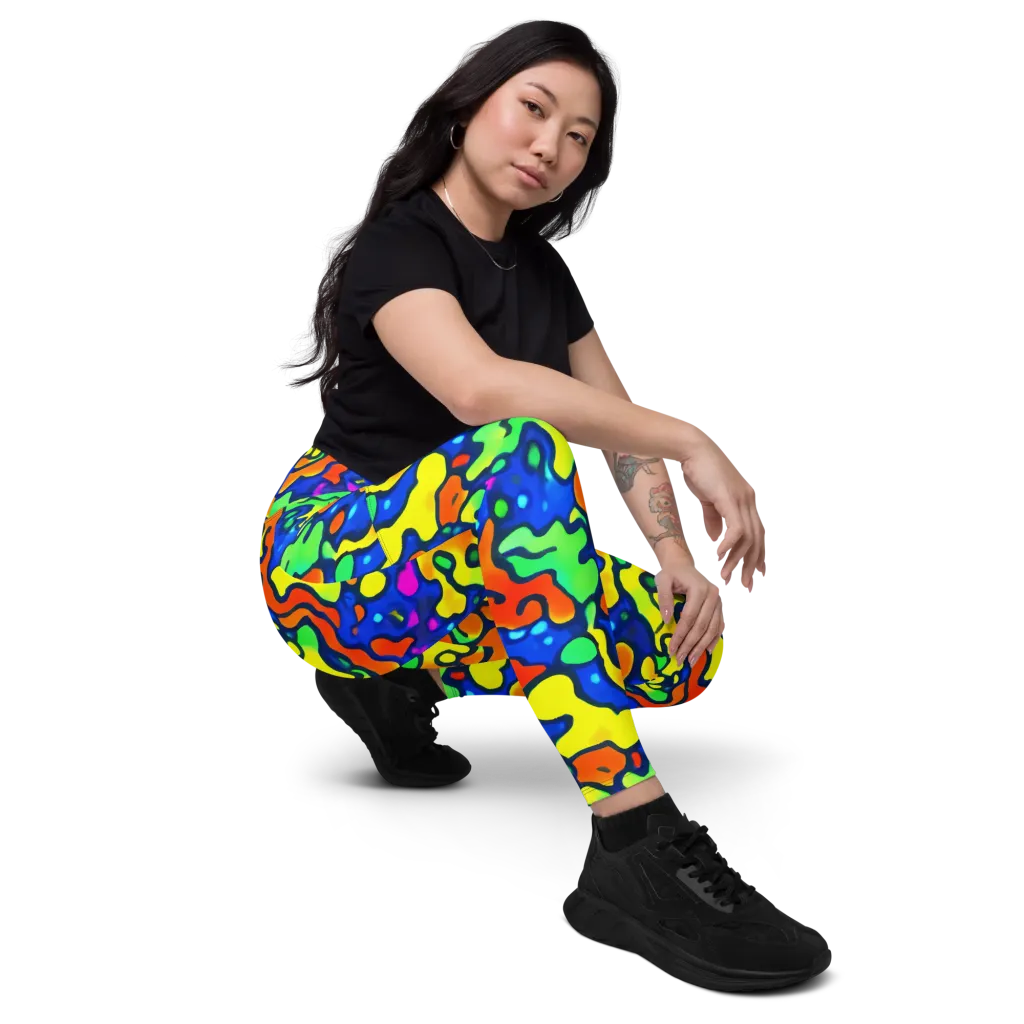 Bright Matter on Leggings with Pockets — Right Front
