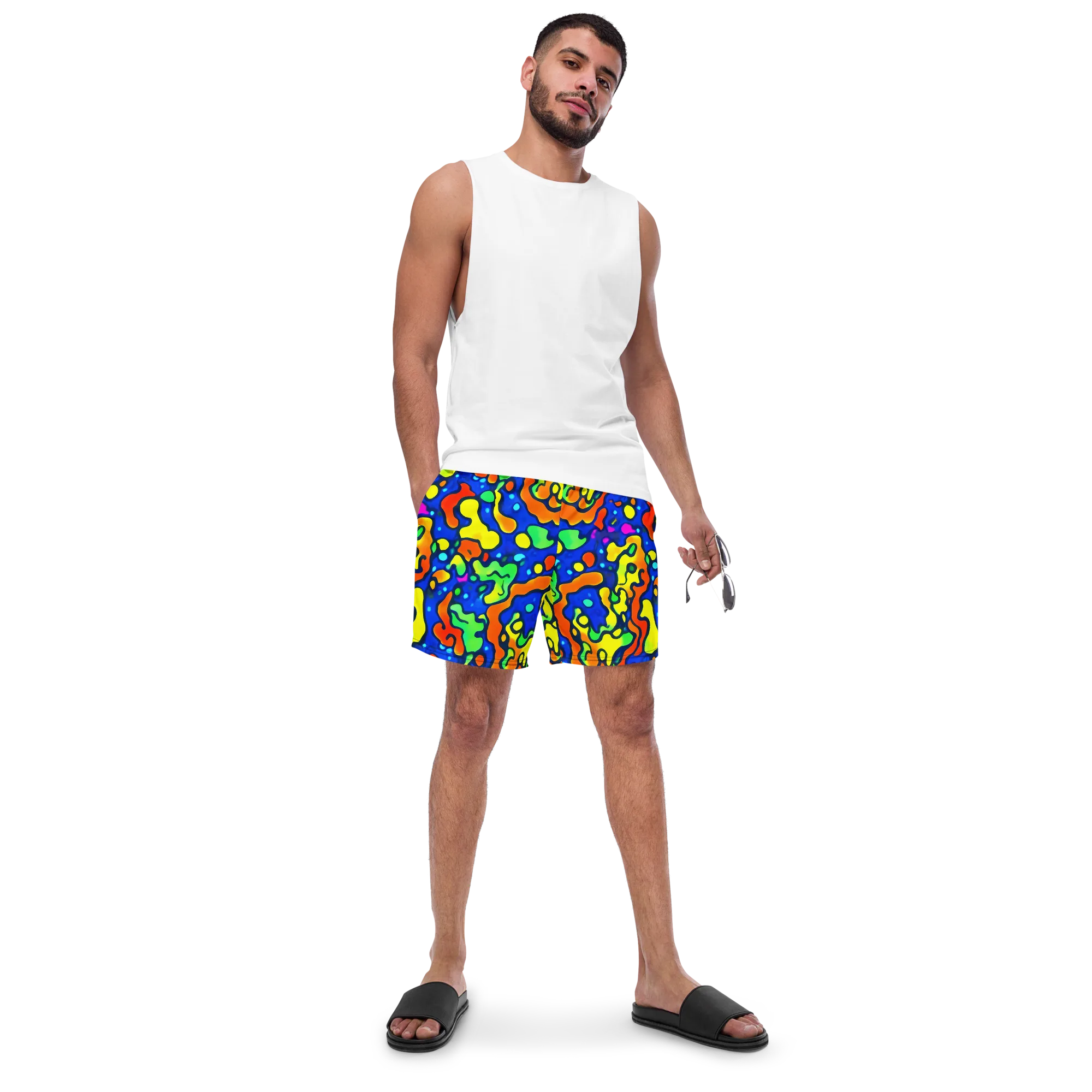 Bright Matter on Swim Trunks — Front