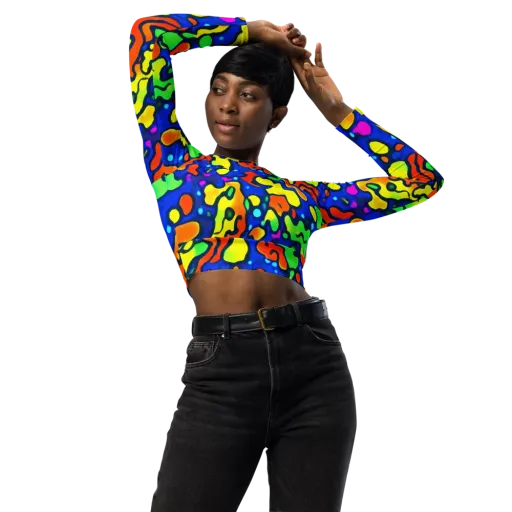Bright Matter on a Long Sleeve Crop Top