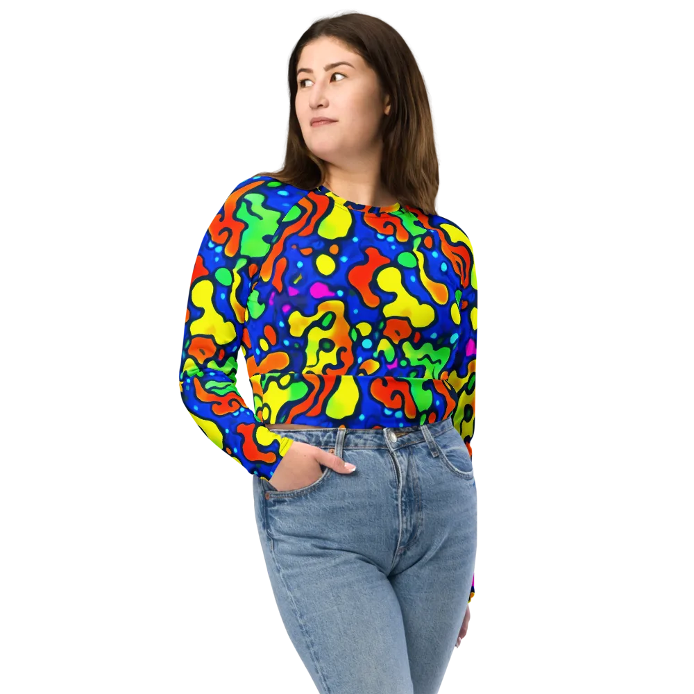 Bright Matter on Long Sleeve Crop Top — Front