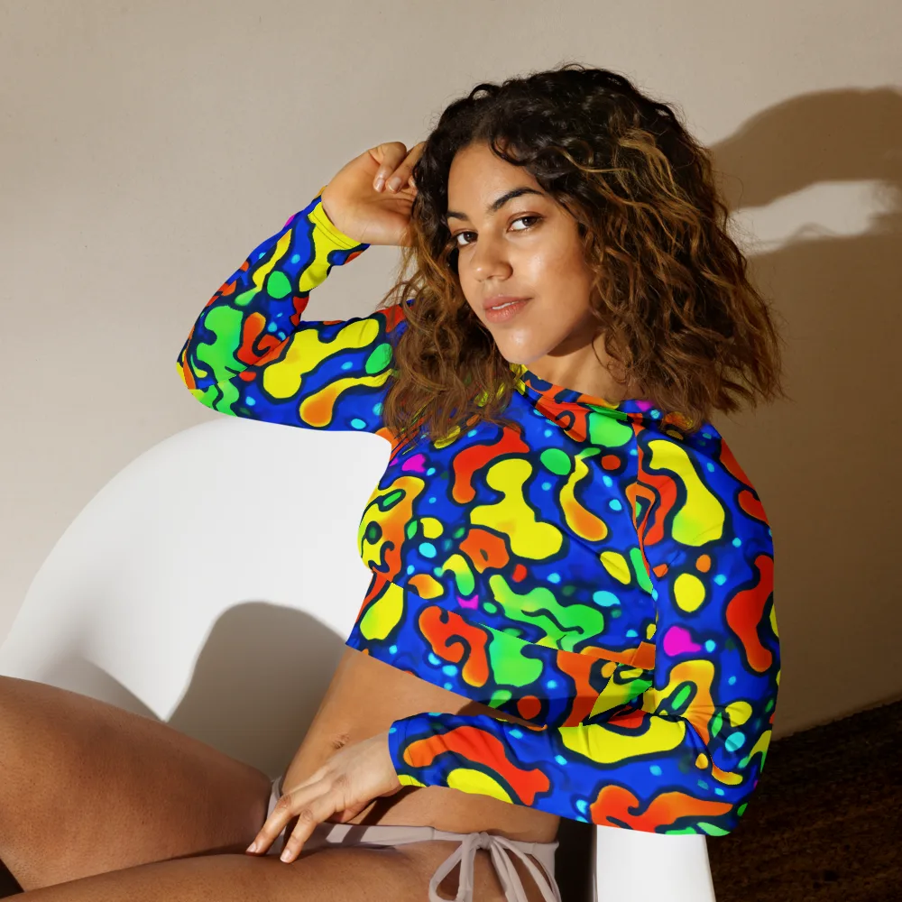 Bright Matter on Long Sleeve Crop Top — Left Front