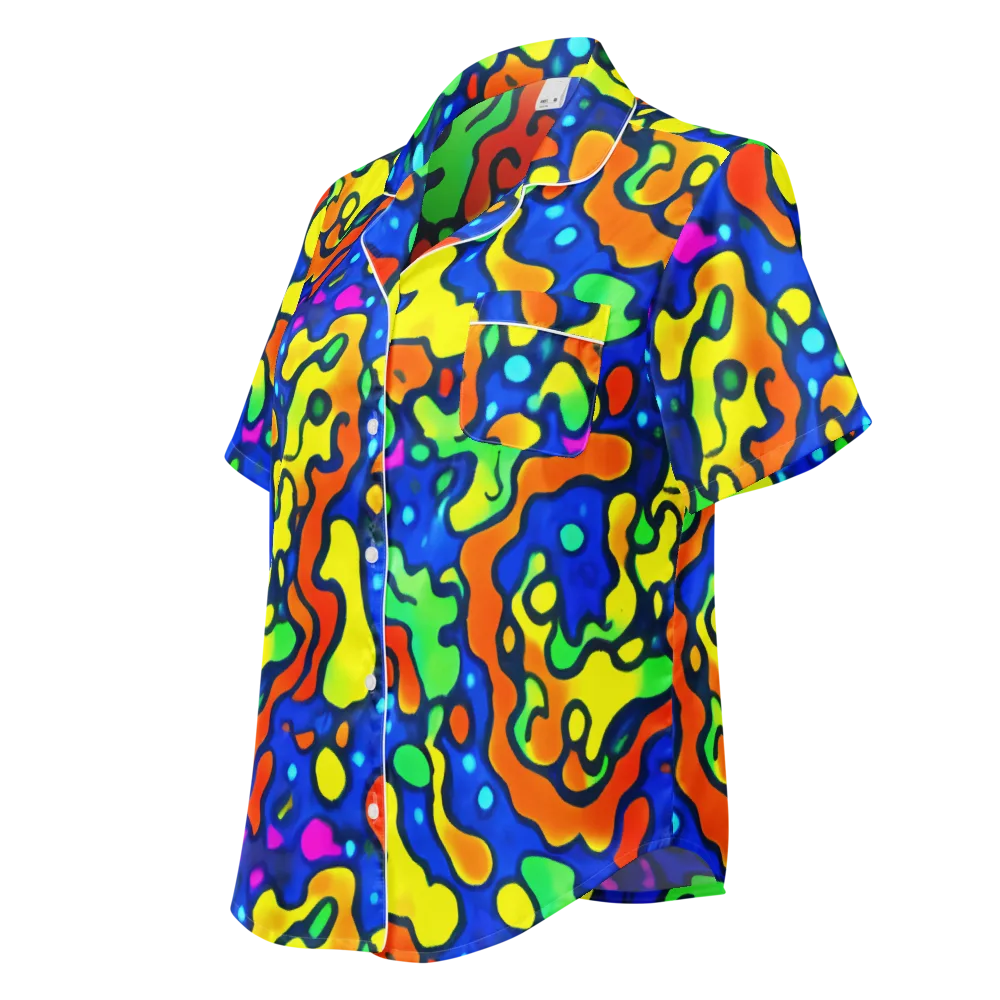 Bright Matter on Women's Short Sleeve Pajama Top — Left Front