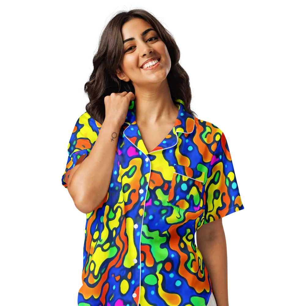 Bright Matter on Women's Short Sleeve Pajama Top — Front