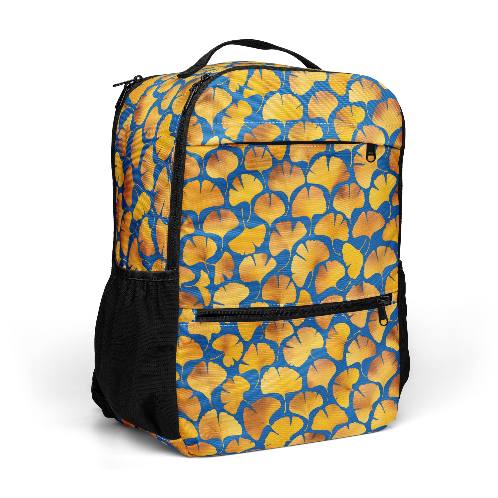 Blue Ginkgo on Utility Backpack — Right Front