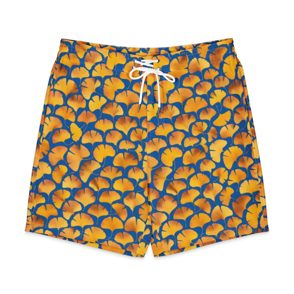 Blue Ginkgo on Men's Board Shorts — Front