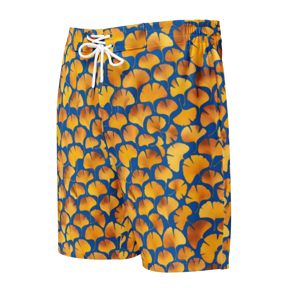 Blue Ginkgo on Men's Board Shorts — Front