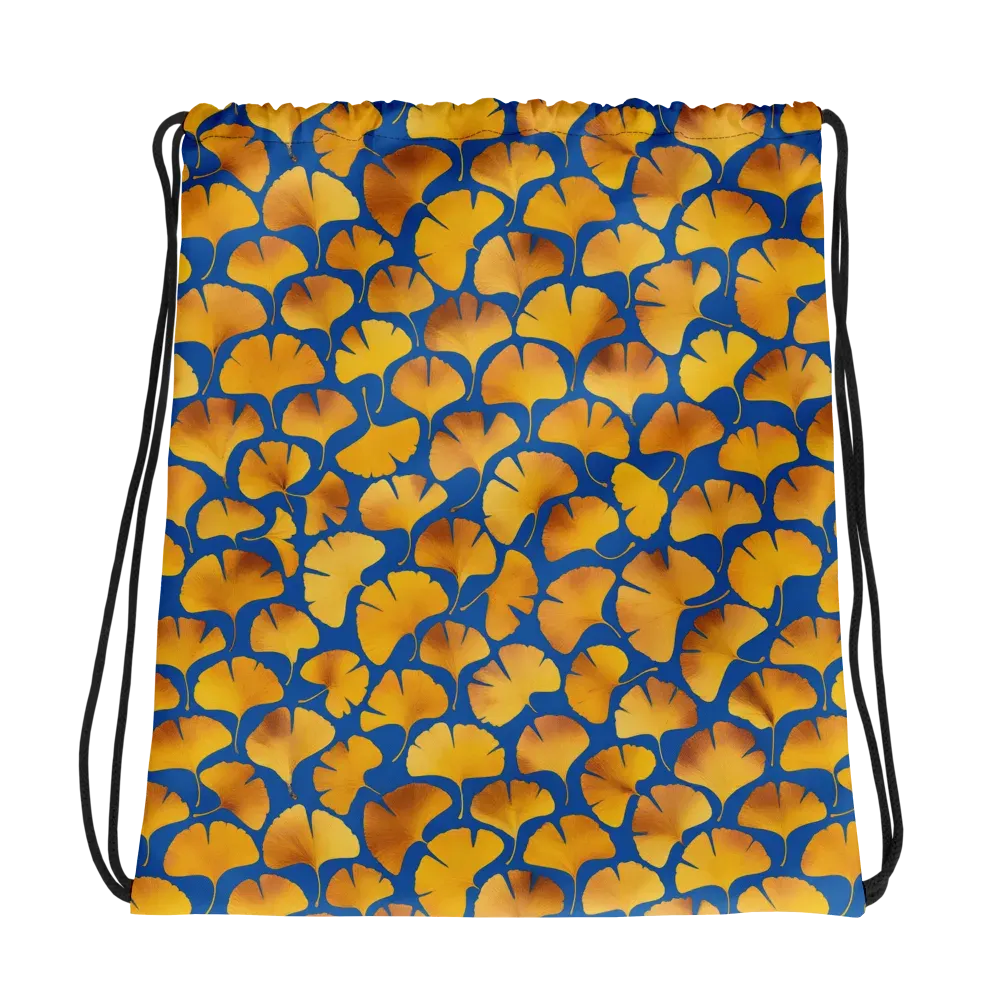 Blue Ginkgo on Drawstring Bag — Photo