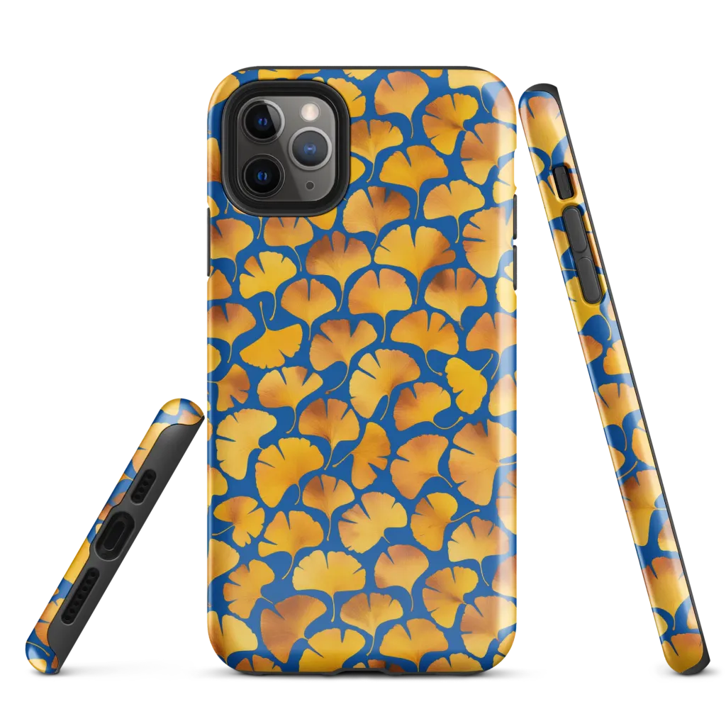 Blue Ginkgo on Tough Case for iPhone® — Front