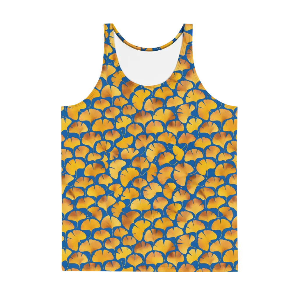 Blue Ginkgo on Men's Tank Top — Front