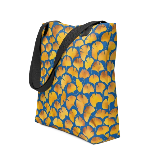 Blue Ginkgo on a Tote Bag