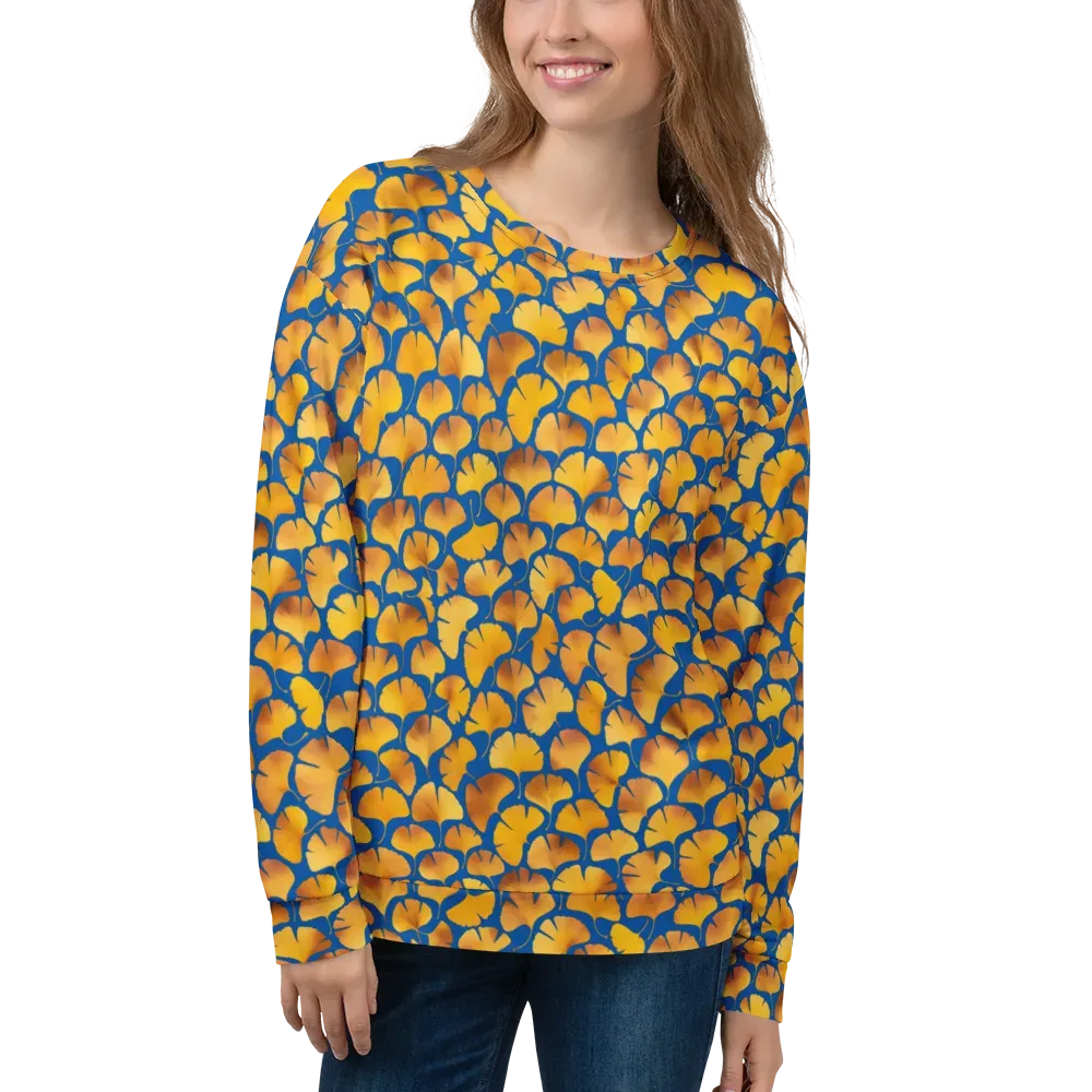 Blue Ginkgo on Sweatshirt — Front