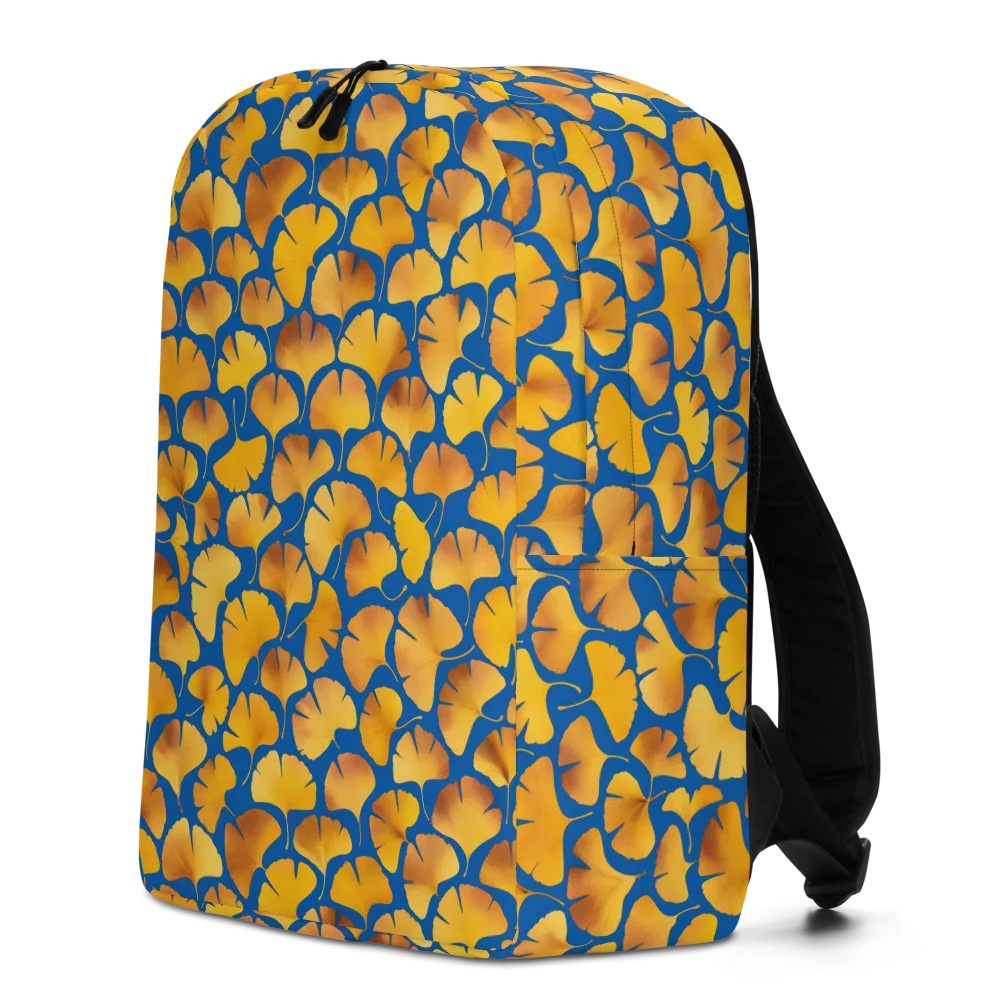 Blue Ginkgo on Minimalist Backpack — Left