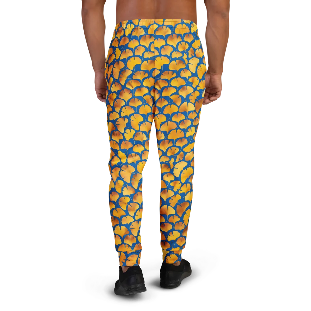 Blue Ginkgo on Men's Joggers — Back
