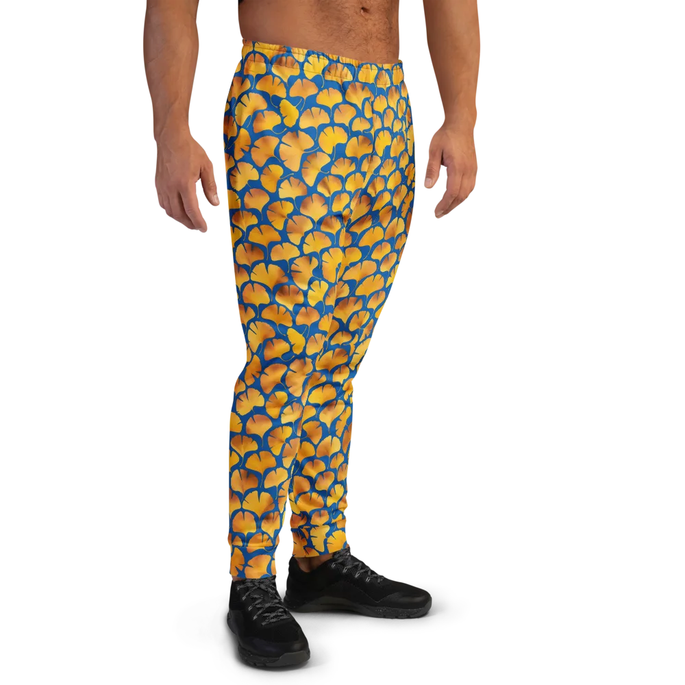Blue Ginkgo on Men's Joggers — Right