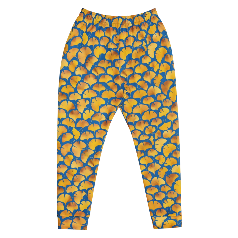 Blue Ginkgo on Men's Joggers — Front