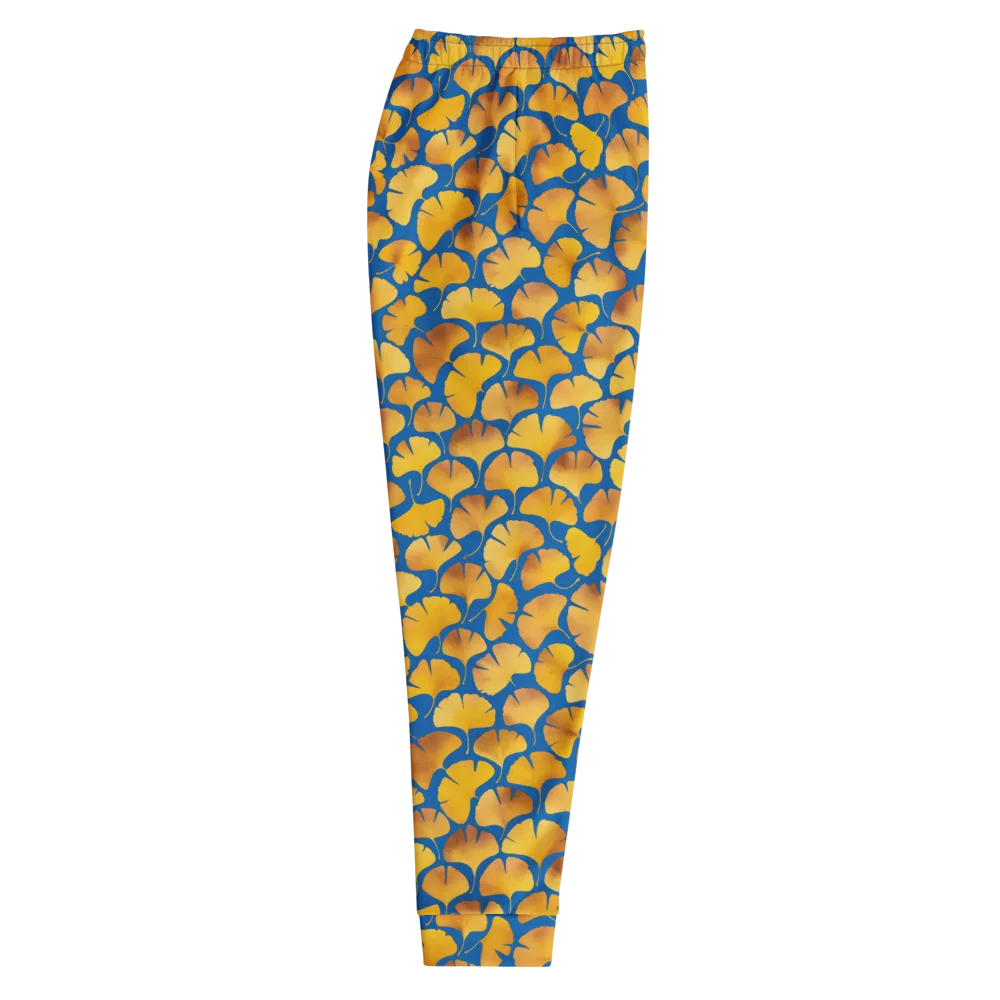Blue Ginkgo on Men's Joggers — Right