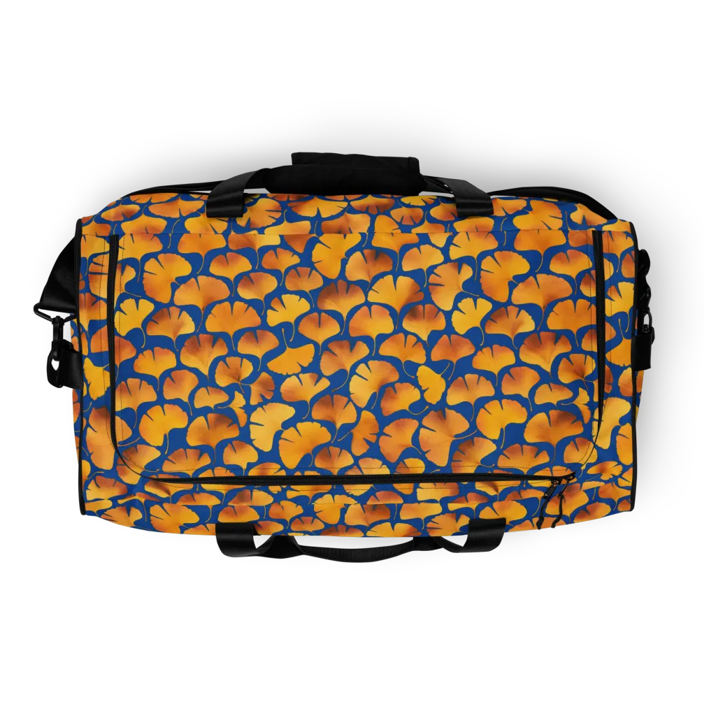 Blue Ginkgo on Duffle Bag — Top