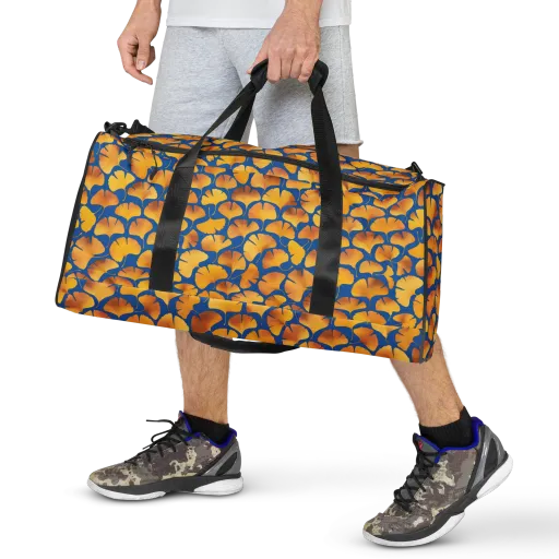 Blue Ginkgo on a Duffle Bag