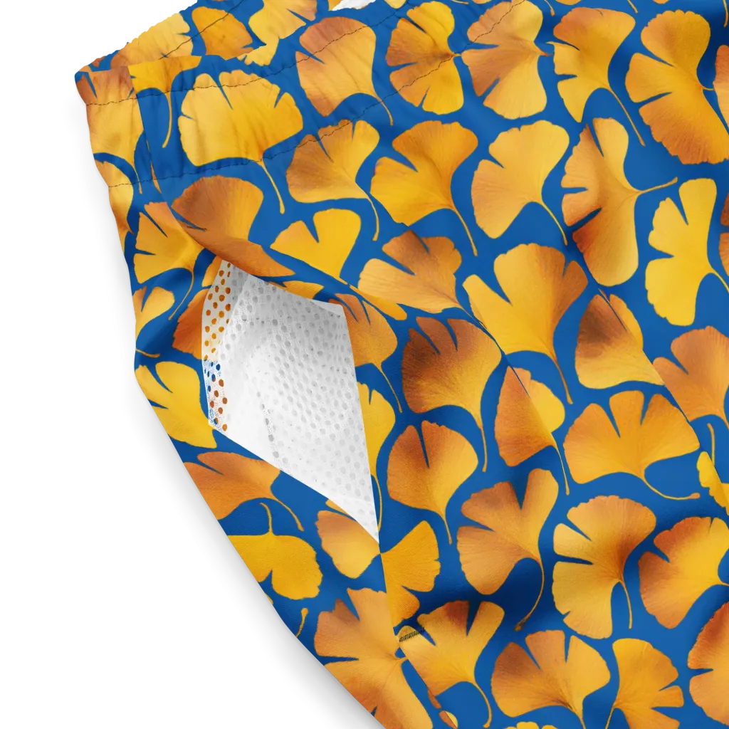 Blue Ginkgo on Swim Trunks — Product details 2
