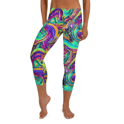 Fevered Spectrum on a Capri Leggings