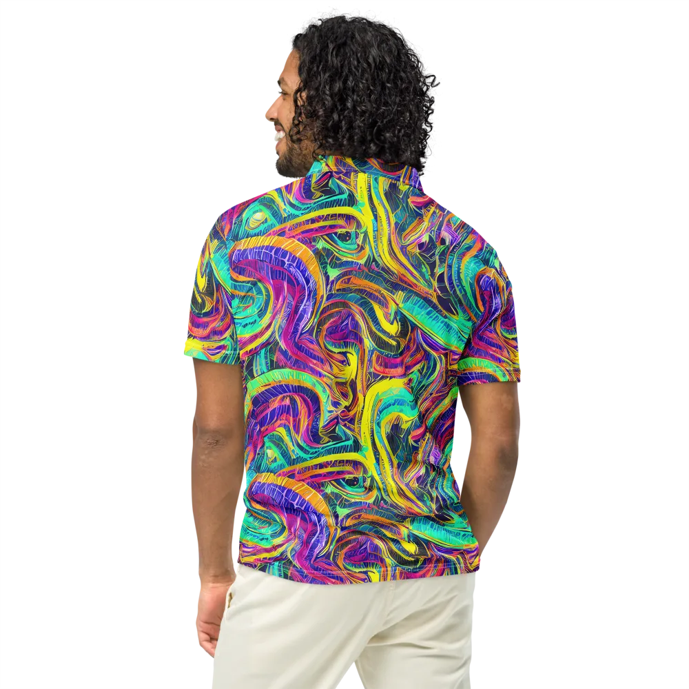 Fevered Spectrum on Men's Slim Fit Polo Shirt — Back
