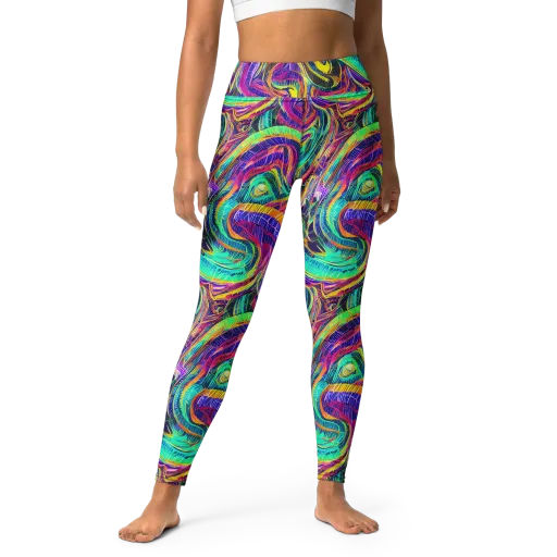 Fevered Spectrum on a Yoga Leggings