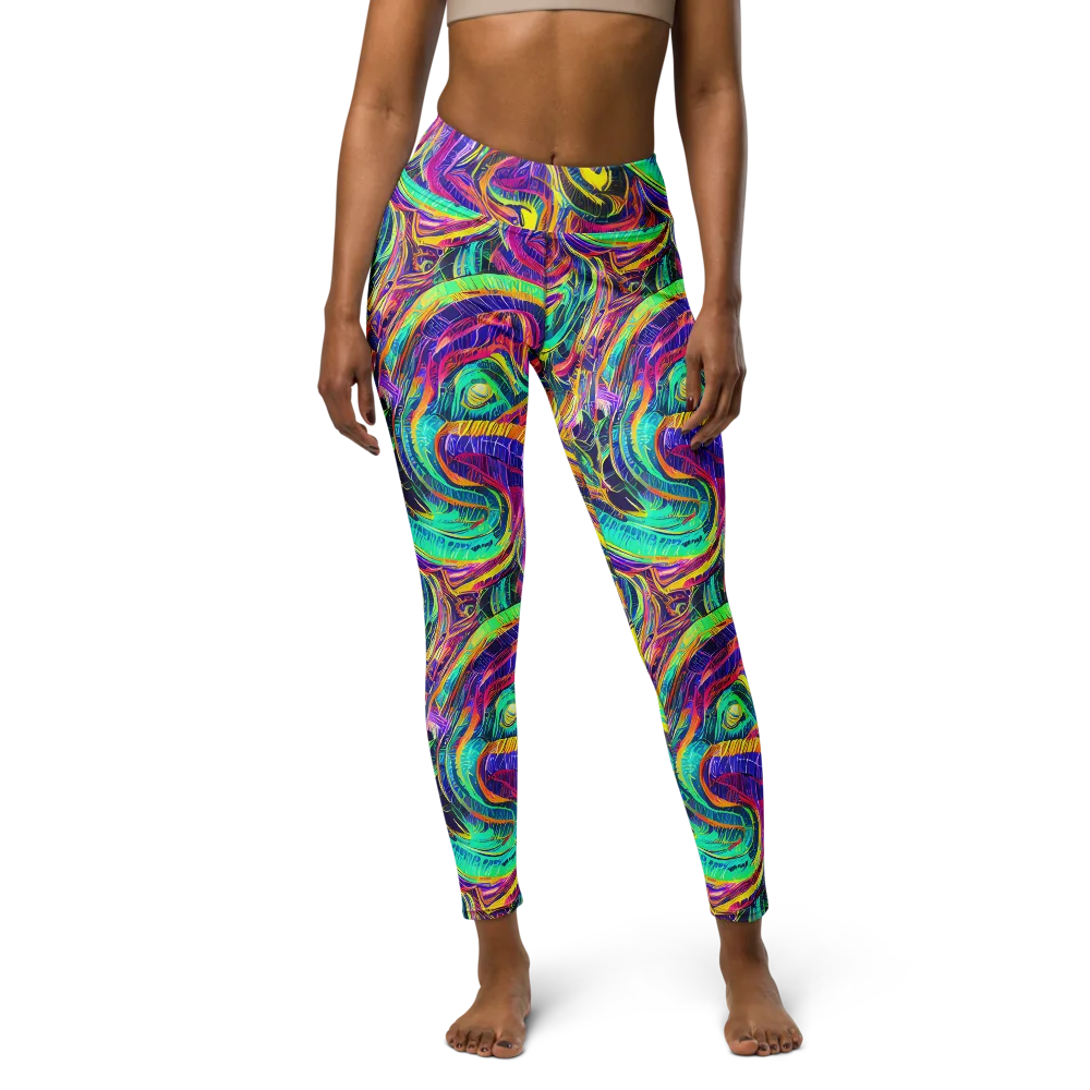 Fevered Spectrum on Yoga Leggings — Front