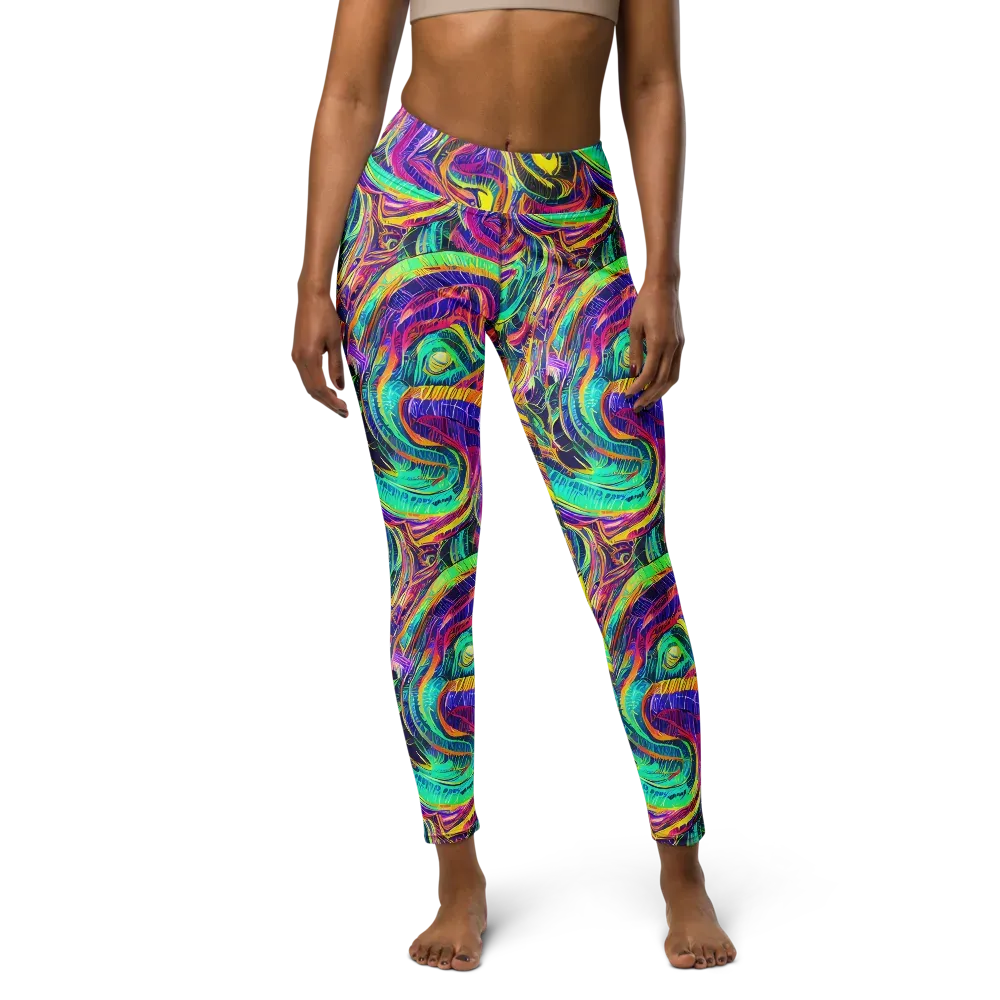 Fevered Spectrum on Yoga Leggings — Front
