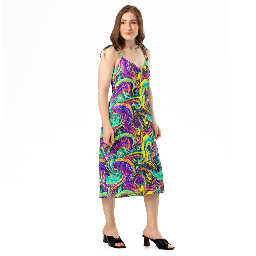 Fevered Spectrum on Slip Dress — Right Front