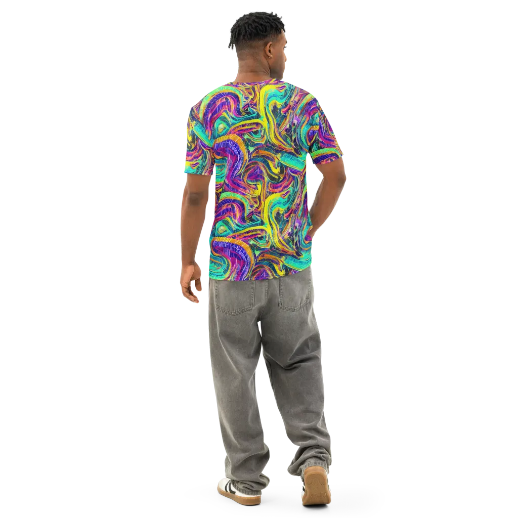Fevered Spectrum on Men's Cotton Crew Neck T-Shirt — Back