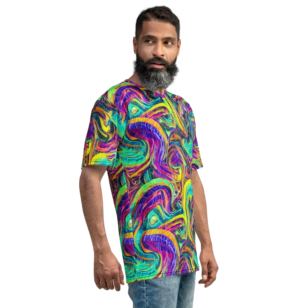 Fevered Spectrum on Men's Crew Neck T-Shirt — Right
