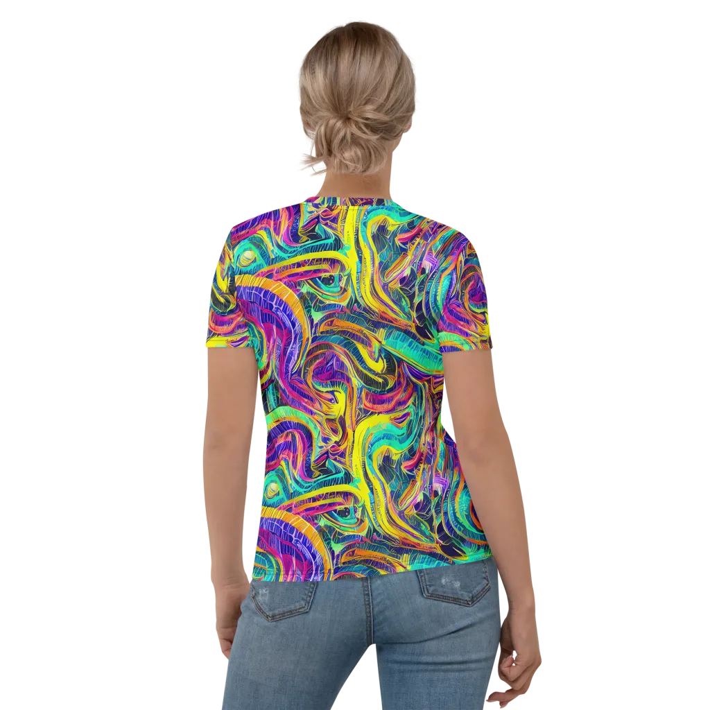 Fevered Spectrum on Women's Crew Neck T-Shirt — Back