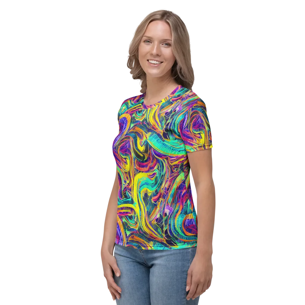 Fevered Spectrum on Women's Crew Neck T-Shirt — Left