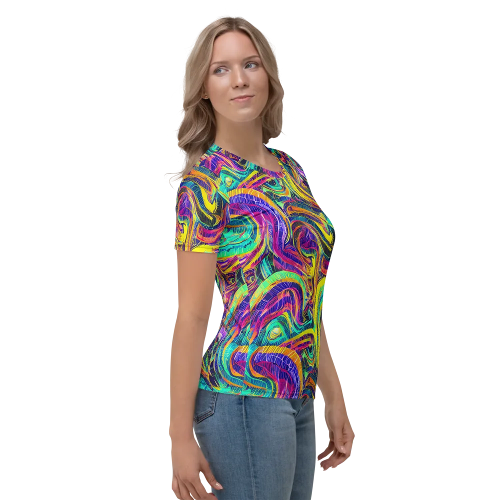 Fevered Spectrum on Women's Crew Neck T-Shirt — Right