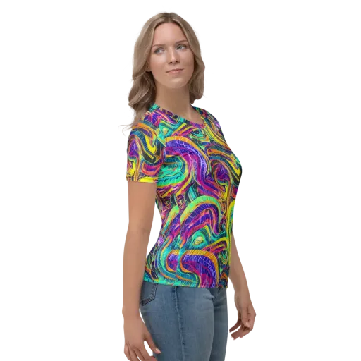 Fevered Spectrum on a Women's Crew Neck T-Shirt