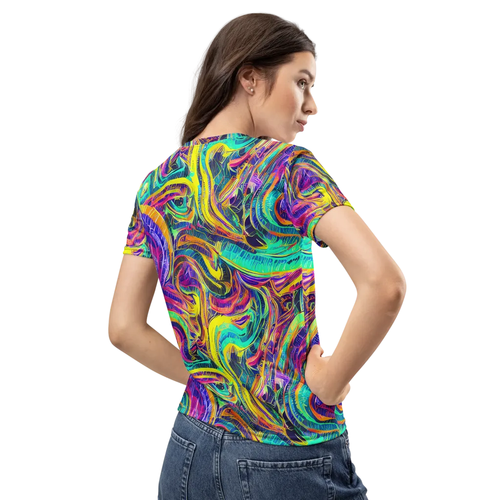 Fevered Spectrum on Women's Crew Neck T-Shirt — Back