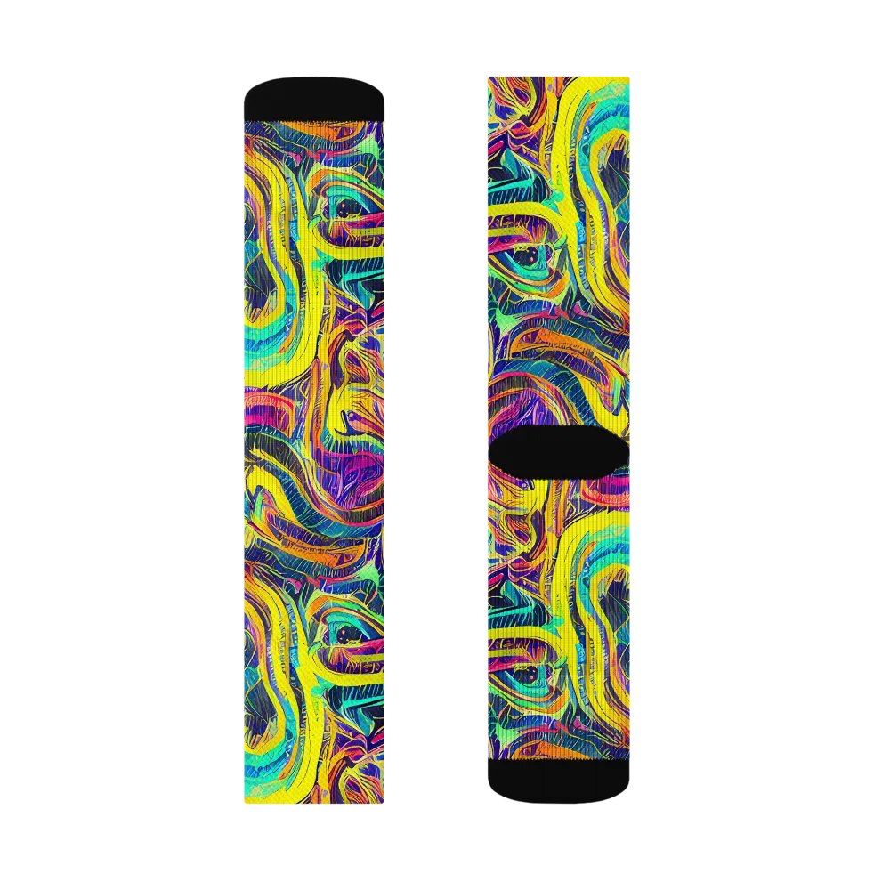 Fevered Spectrum on Socks — Right Sock