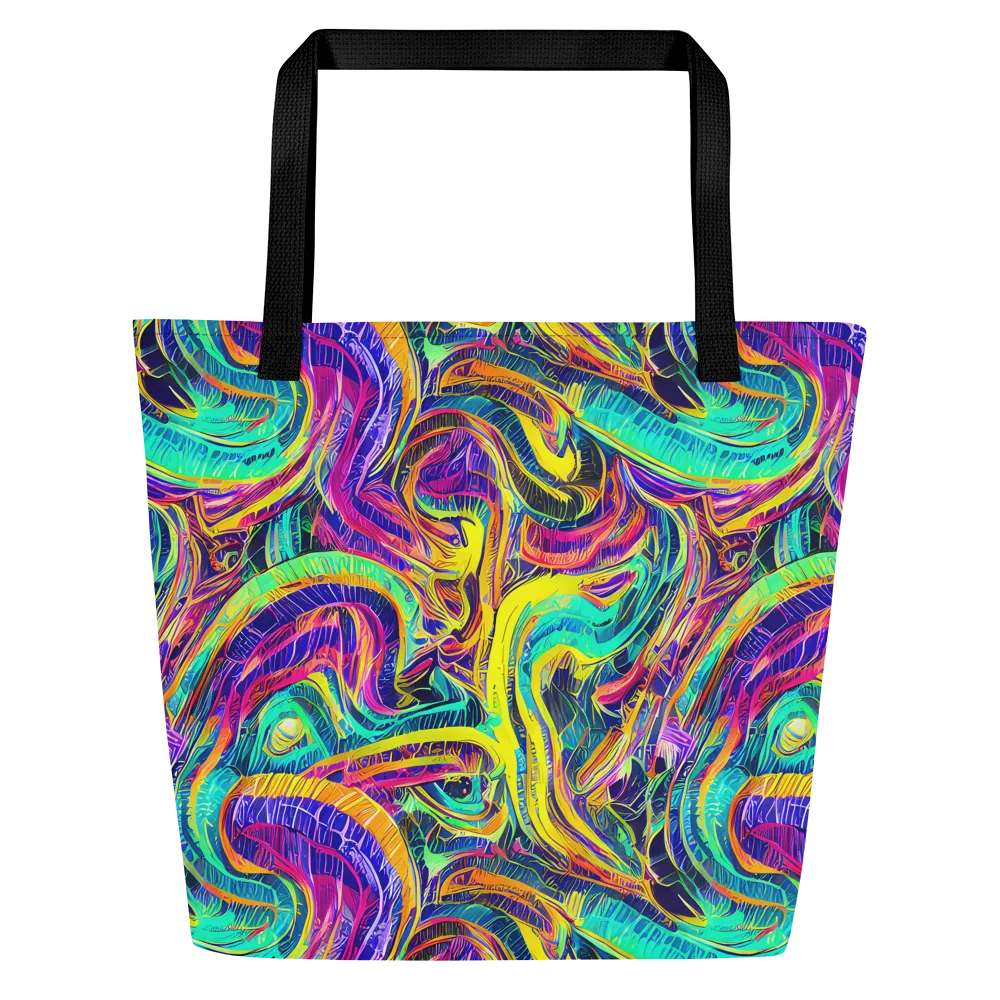Fevered Spectrum on Large Tote Bag W/ Pocket — Front