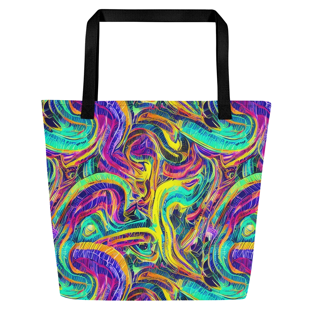 Fevered Spectrum on Large Tote Bag W/ Pocket — Front