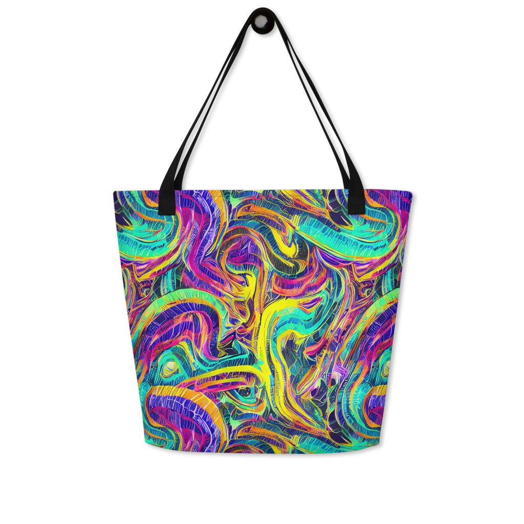 Fevered Spectrum on Large Tote Bag W/ Pocket — Front