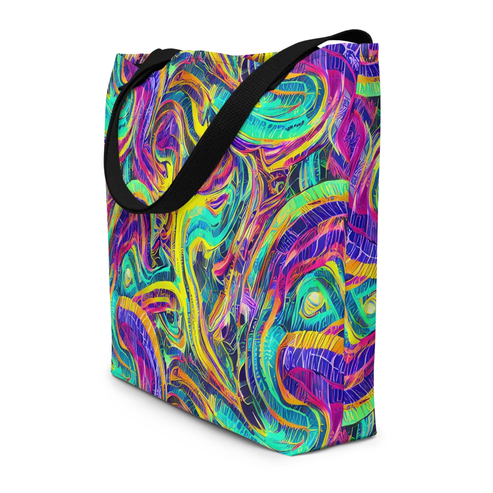 Fevered Spectrum on Large Tote Bag W/ Pocket — Front