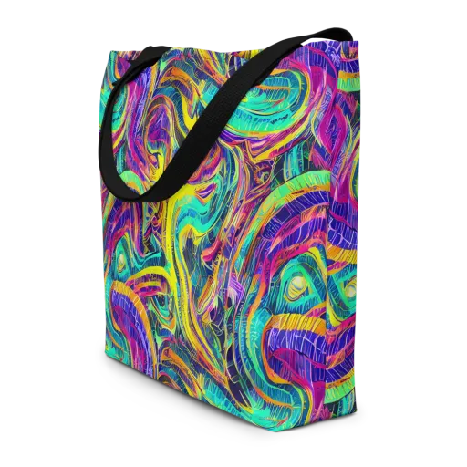 Fevered Spectrum on a Large Tote Bag W/ Pocket