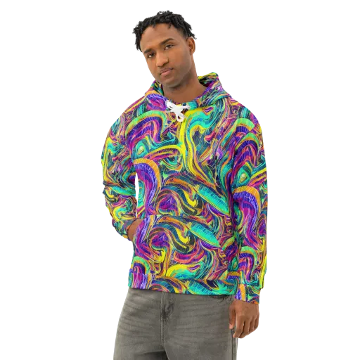 Fevered Spectrum on a Cotton Hoodie