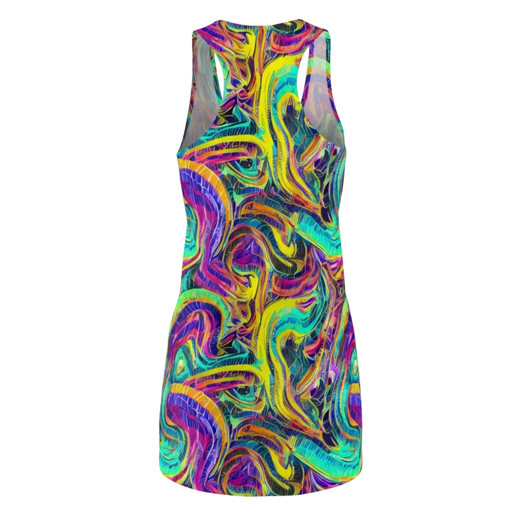 Fevered Spectrum on Racerback Dress — Back