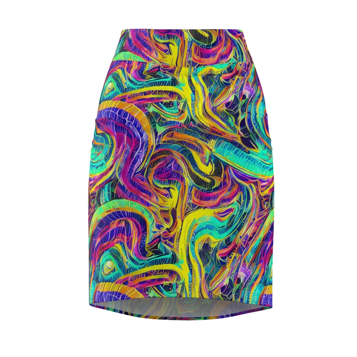 Fevered Spectrum on Pencil Skirt — Front