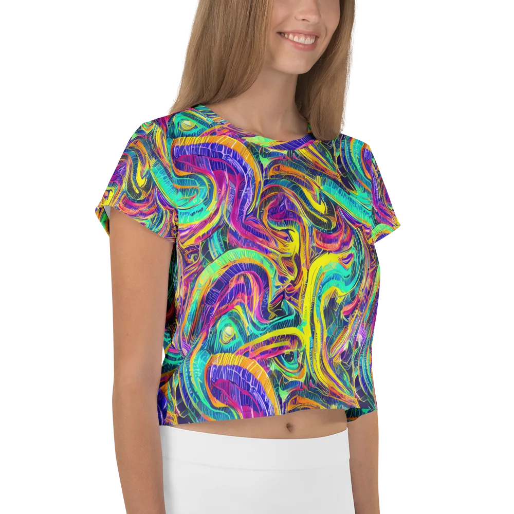 Fevered Spectrum on Crop Tee — Right